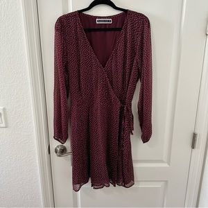 Abercrombie & Fitch Polka Dot Wrap Dress XL